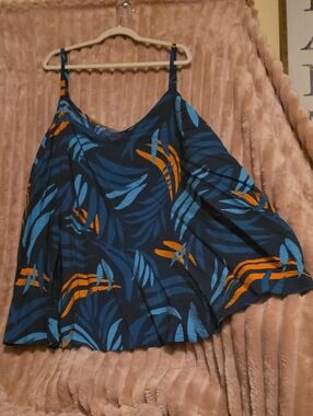 torrid Navy Blue Tropical Print Spaghetti Strap Camisole